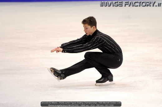 2013-03-02 Milano - World Junior Figure Skating Championships 1400 Mitchell Gordon CAN